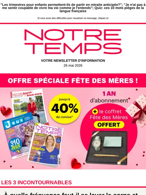 📌 Faut-il (vraiment) se laver tous les jours?; Voici comment nettoyer votre télécommande; Obésité: les nouveaux traitements sont-ils si efficaces?