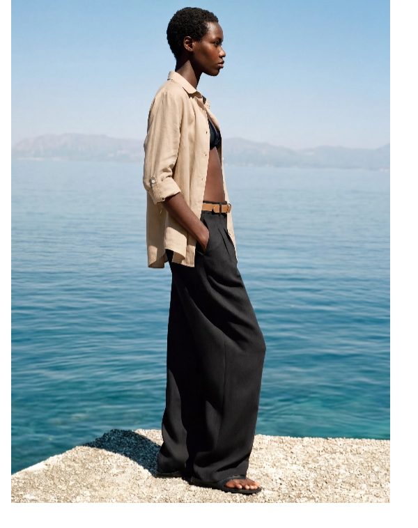 Long Sleeves Collared Linen Blend Rolled Sleeve Button Down Shirt