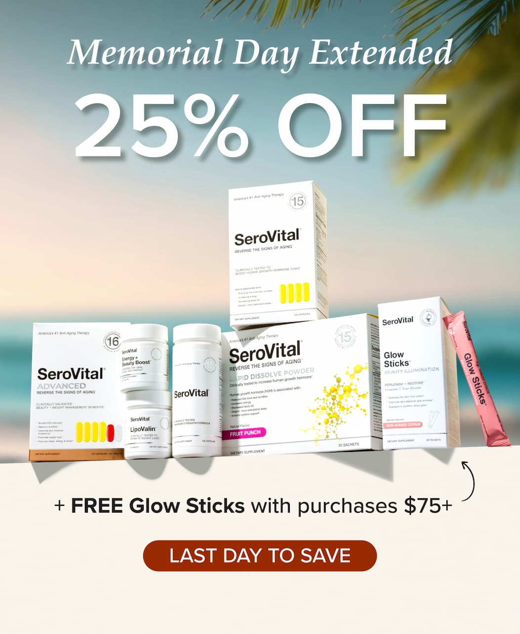 Memorial Day Extended 25% Off + FREE Glow Sticks with purchases $75+. Shop the sale. Feel radiant, energized, and confident this summer with wellness and beauty essentials designed to help you look and feel your best.