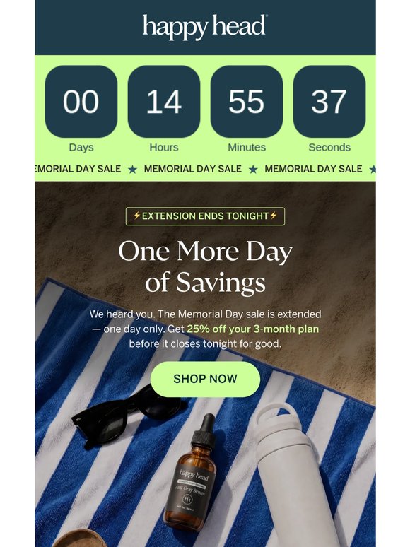🎉 We extended it: one more day to save 25%!