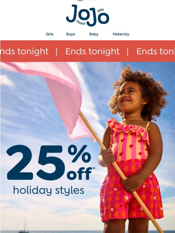 25% OFF ends tonight! ⏰