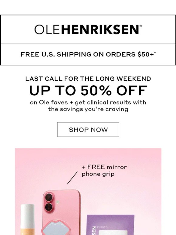 Last call for long weekend savings!