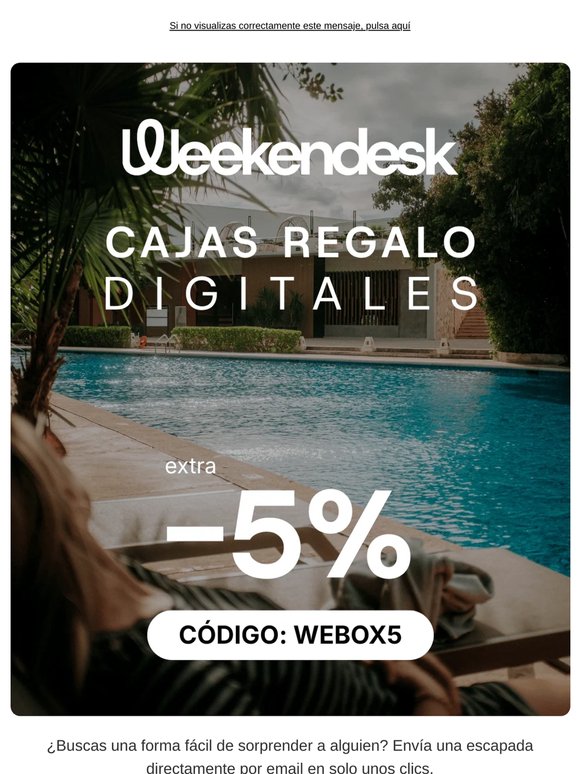5 % de descuento en regalos digitales para escapadas