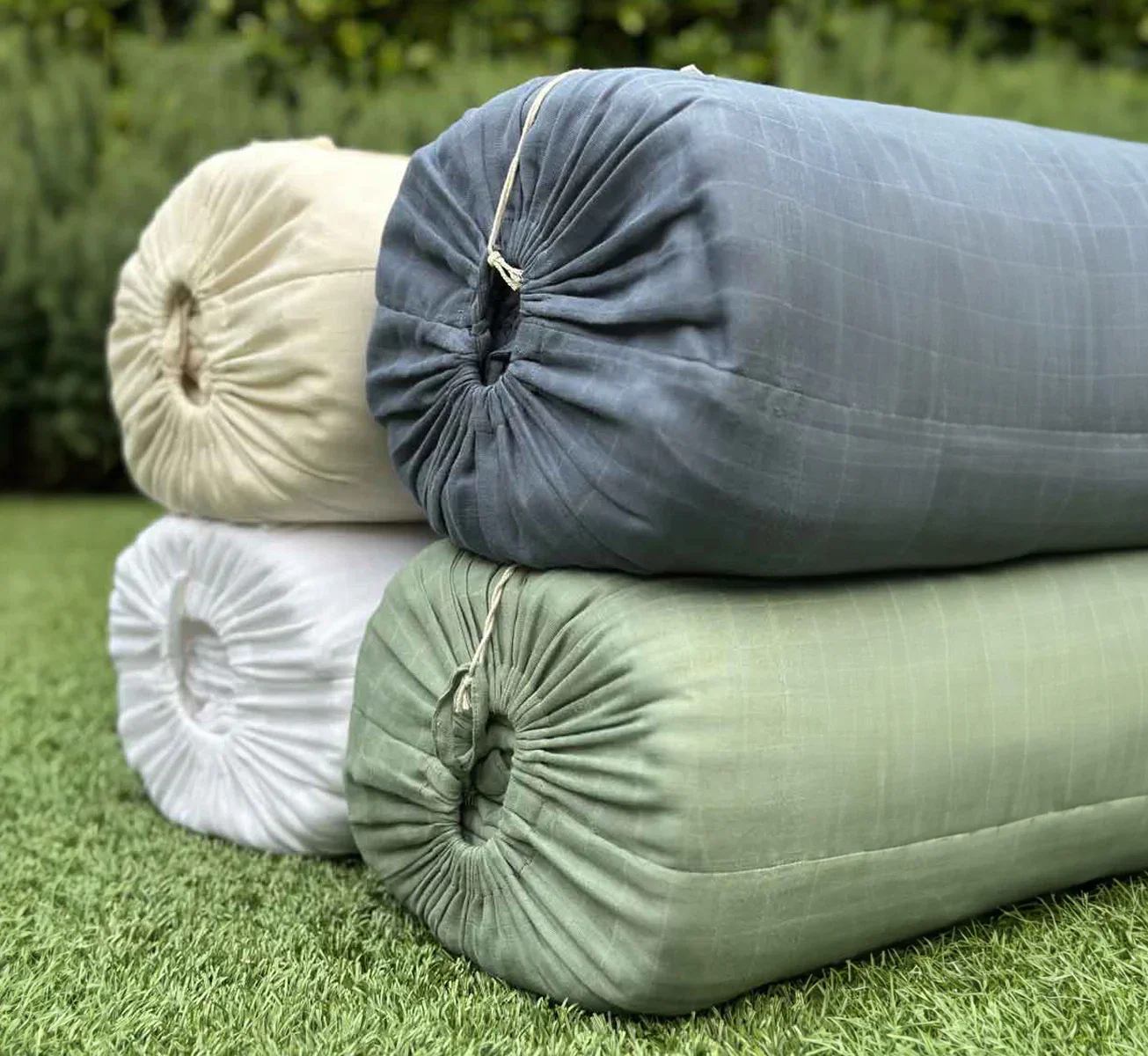 Image of Organic Cotton Crinkled Reversible Muslin Blankets