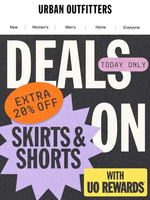 NOW EXTENDED! 20% OFF SKIRTS & SHORTS✨