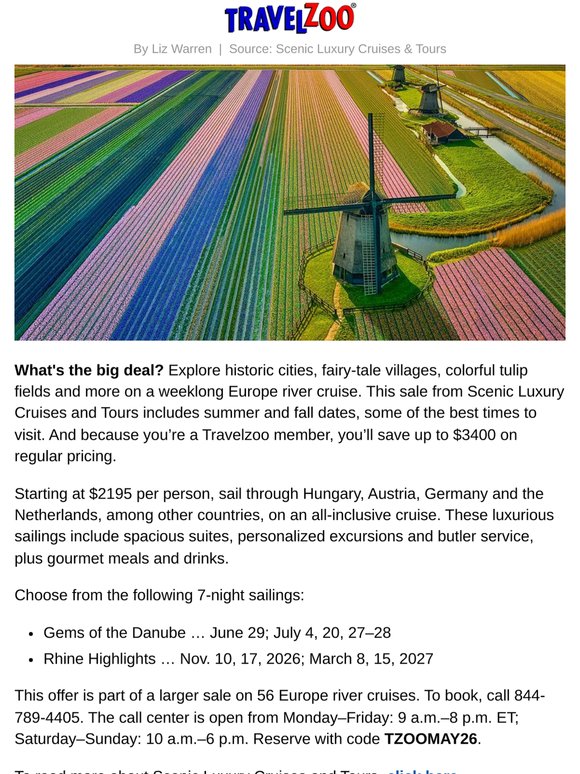 Up to $3400 off—Luxe all-inclusive Europe river cruises