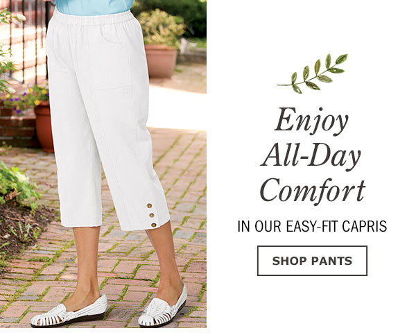 Enjoy All-Day Comfort In Our Easy-Fit Capris. Shop Pants. Women's Crinkle Cotton Capri Pants