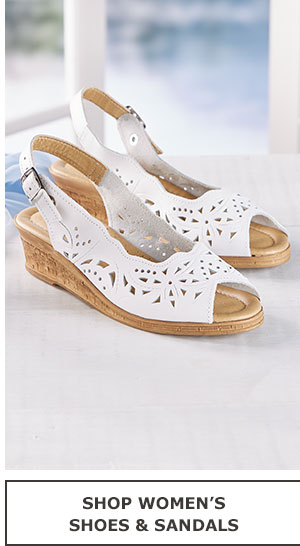 Shop Women's Shoes & Sandals. Women's Spring Step Leather Slingback Wedge Sandals