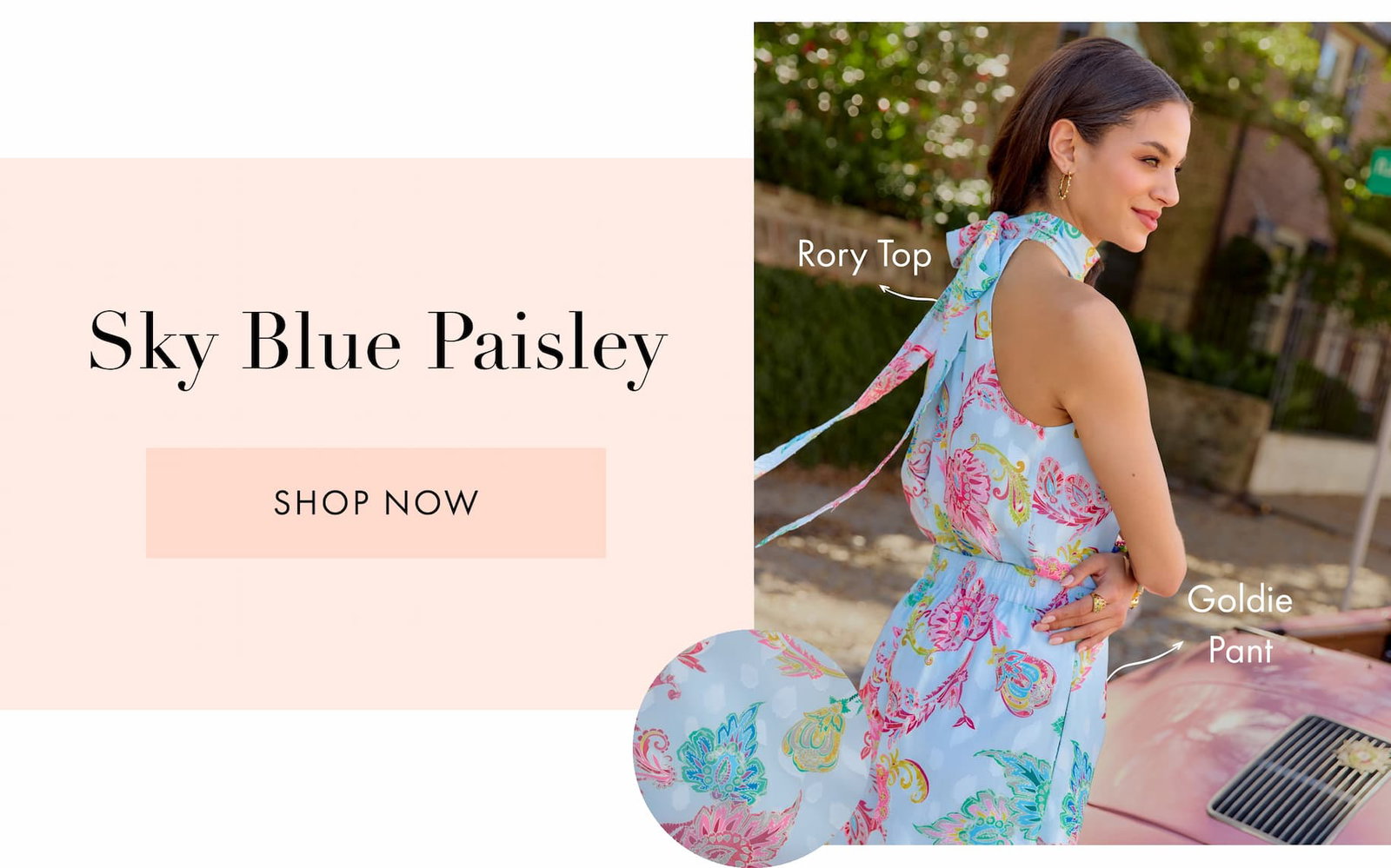 Shop the Sky Blue Paisley print