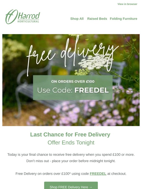 Final Hours - Free Delivery