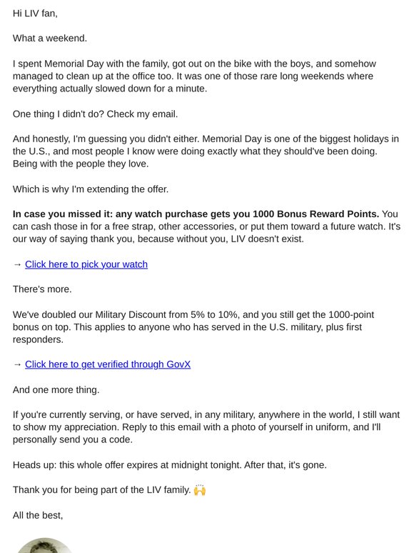 Did you check email this weekend? (I sure didn't)