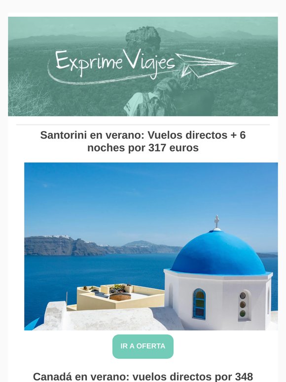 🌟 Santorini en verano: Vuelos directos + 6 noches por 317 euros
