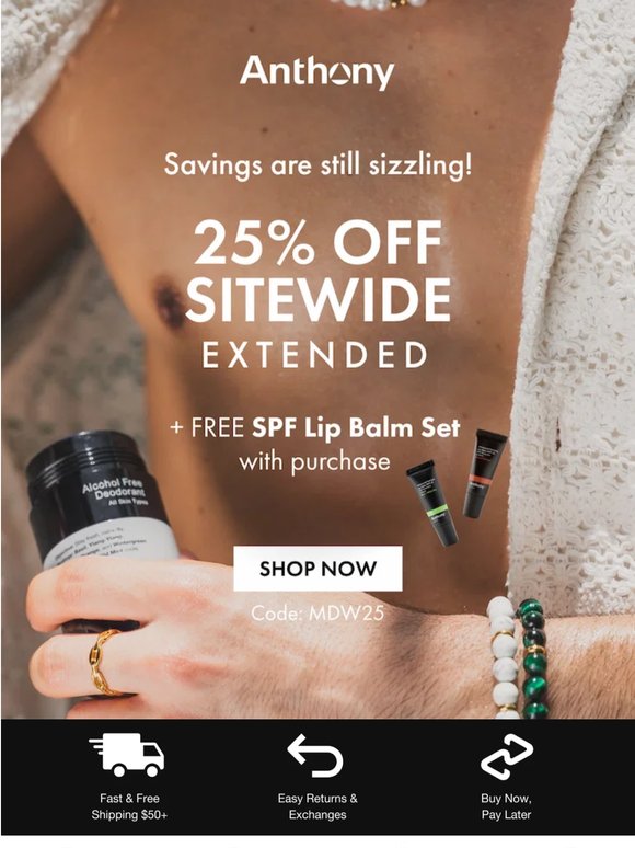 One. More. Day. 🫨 25% off Sitewide Extended