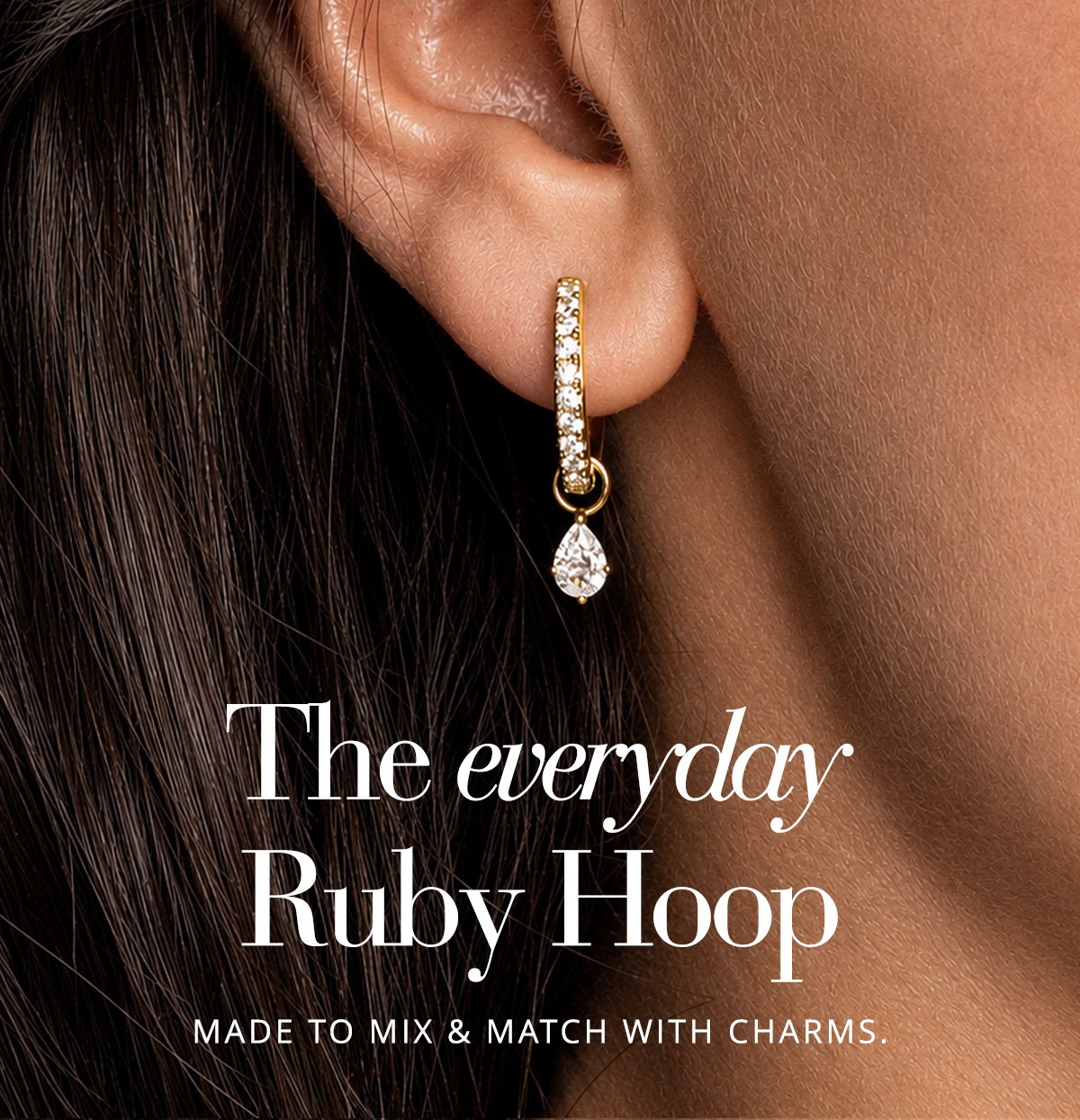 The EVERYDAY Ruby Hoops