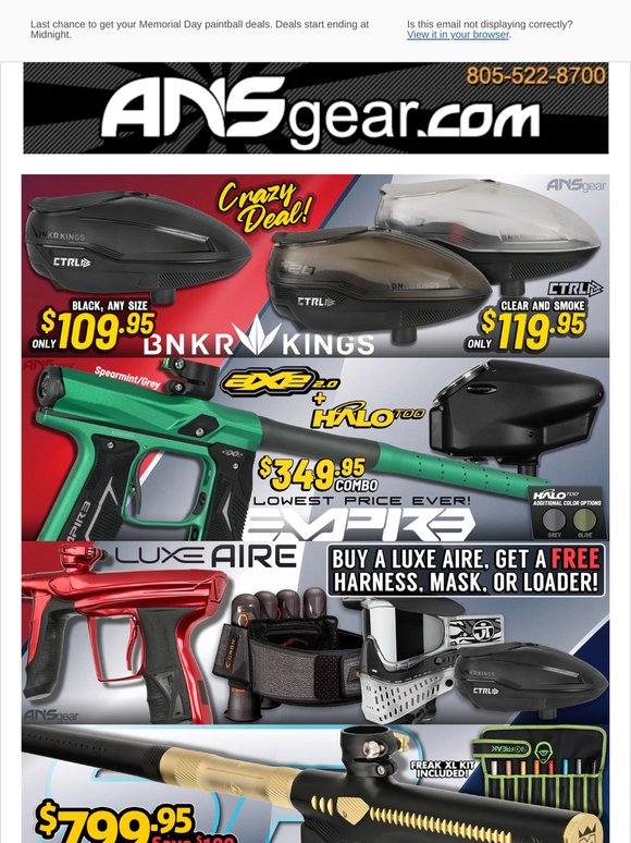 Last Chance For Memorial Day Paintball Deals