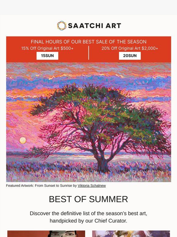This Is It. Final Hours to Save on Original Art.