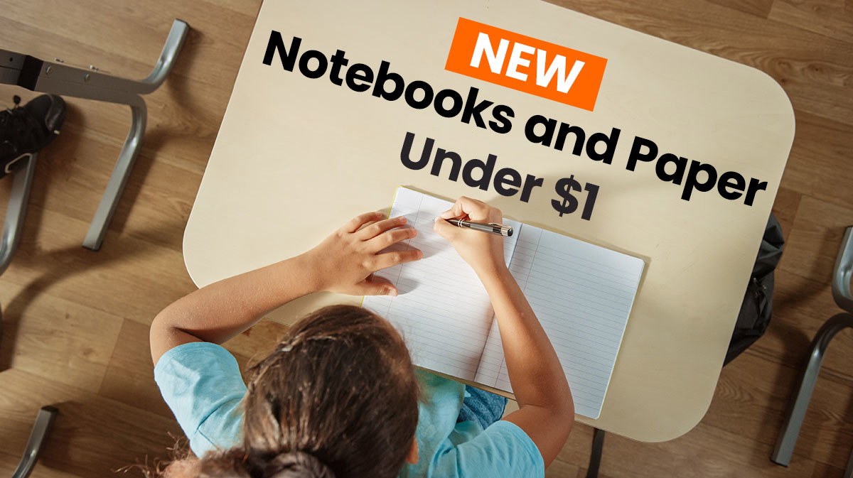 NEW notebooks and paper under $1.