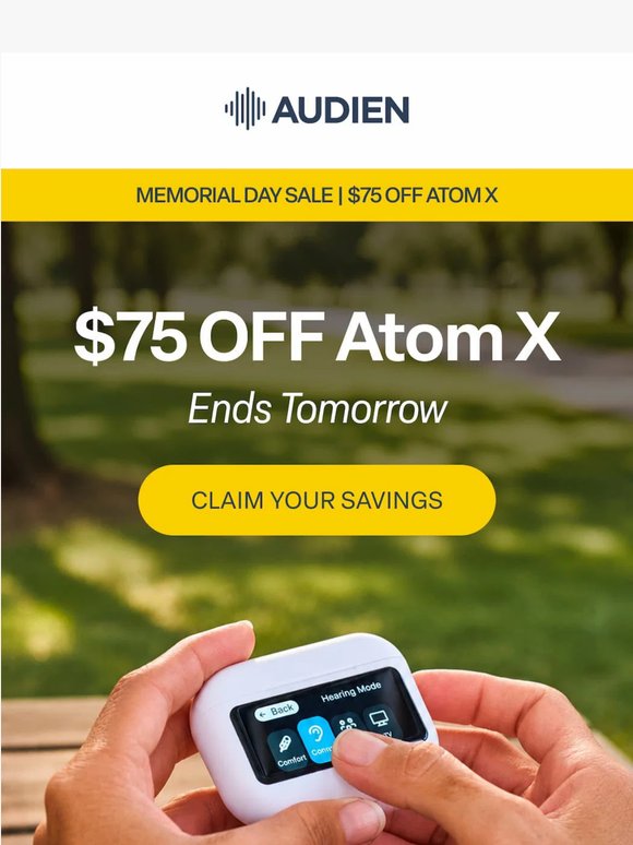 $75 OFF ends tomorrow...