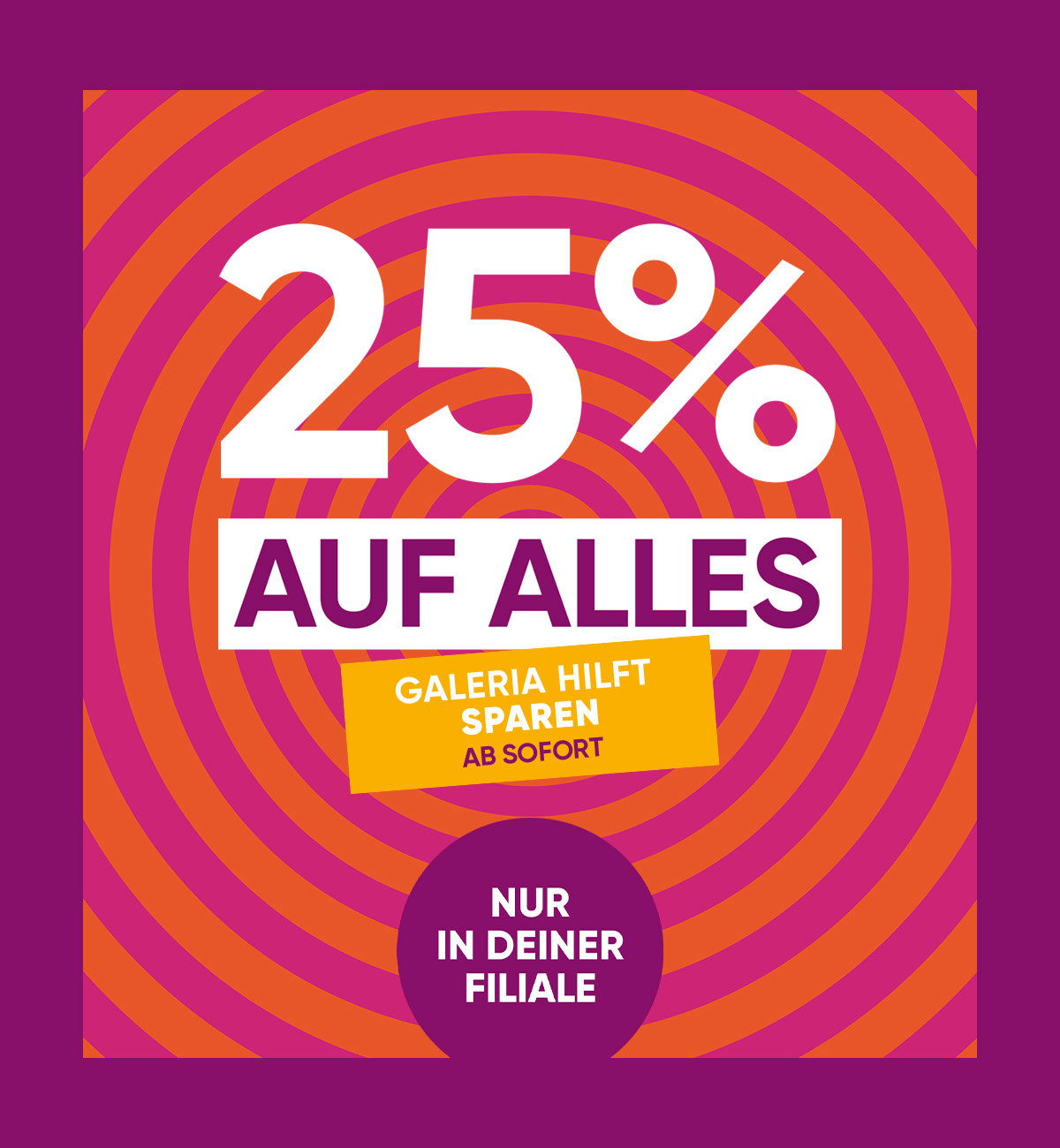 25% Rabatt Aktion