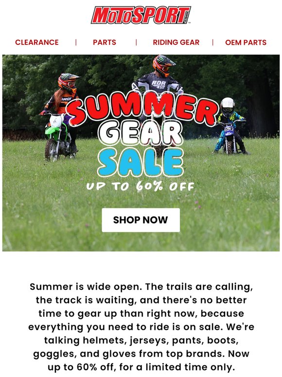 🔥Summer Gear Sale: Up to 60% Off