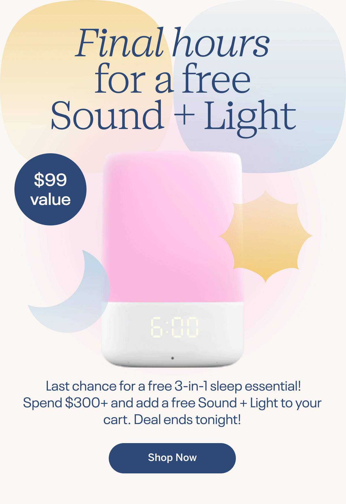 Final hours for a free Sound + Light