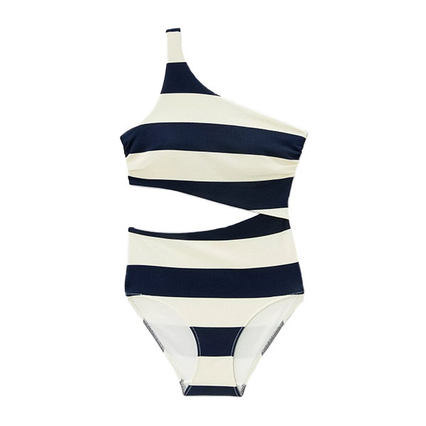 John Lewis Hello Sailor Stripe Cut Out Swimsuit, £42