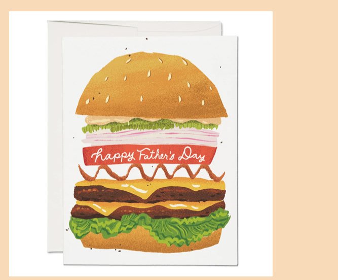 Double Cheeseburger Father's Day Card