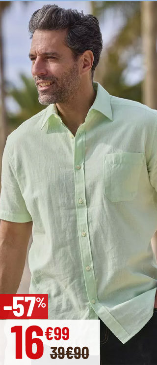 Chemise Ultra-Légère Coton et Lin à 16 euros .99