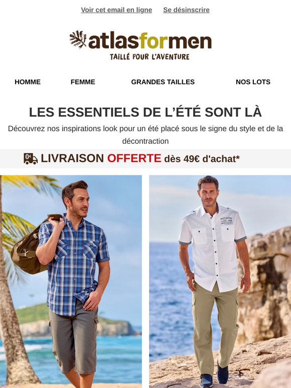 Looks été : Chemises et Bermudas dès 16,99 € ☀️