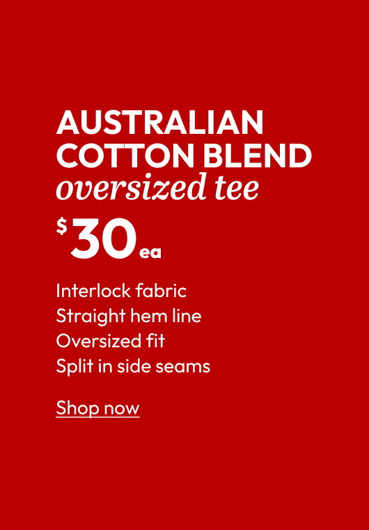 Interlock fabric Straight hem line Oversized fit Split in side seams