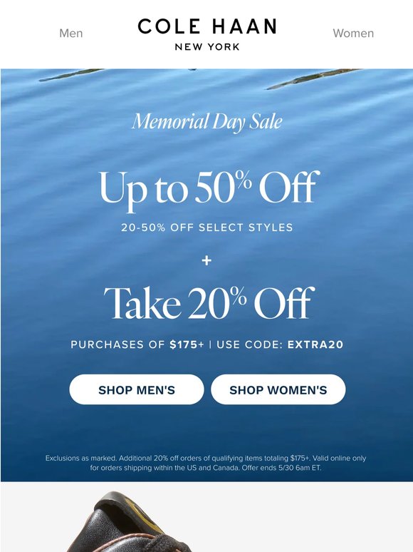 Memorial Day Sale is on—up to 50% off select styles