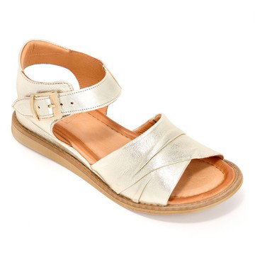 Miz Mooz Leather Adjustable Low Wedge Sandals - Haley