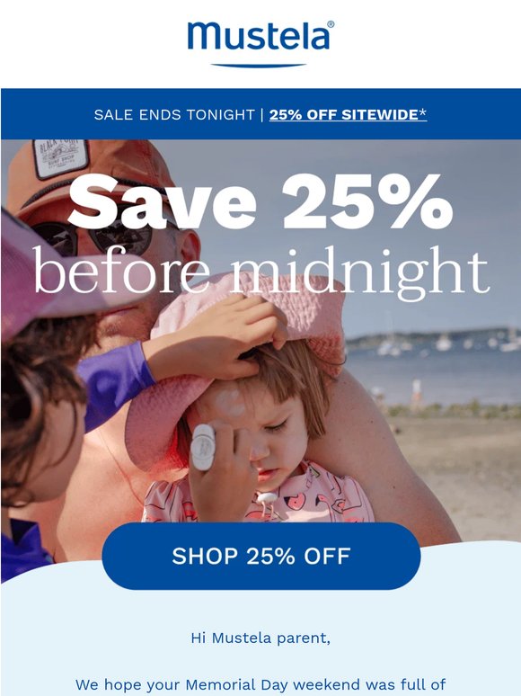 ☀️ 25% off Memorial Day sale ends at midnight tonight