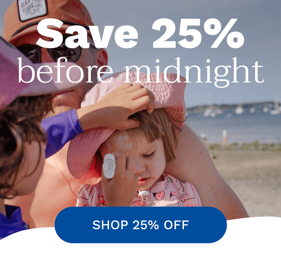 Save 25% before midnight