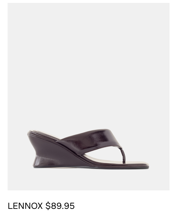 Lennox Wedge Port Crinkled Patent