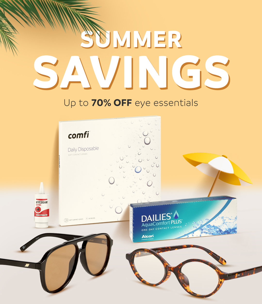 SUMMER SAVINGS, Up to 70% OFF eye essentials | Shop Now