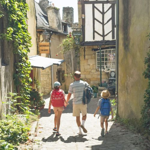 family walking