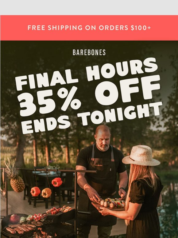Last chance. Memorial Day savings end tonight.