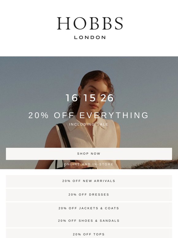 ENDS TONIGHT | 20% off everything