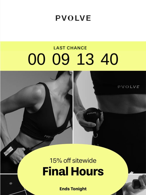 FINAL HOURS—15% OFF ends tonight!