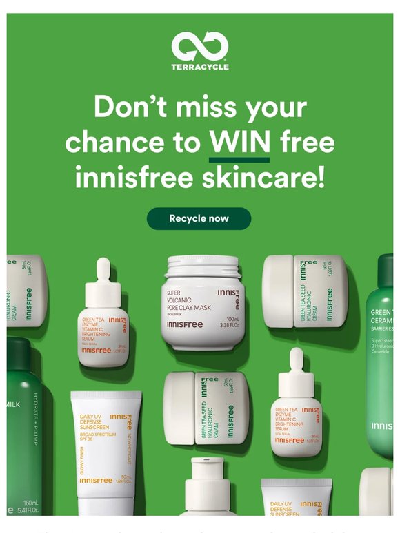 Your skincare routine, recycled & rewarded—ship to win free skincare! 🫧