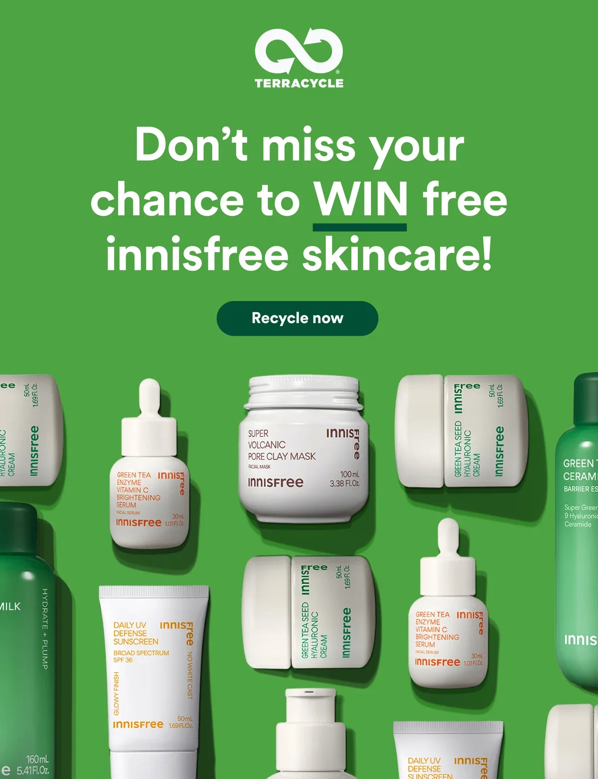 innisfree products displayed 