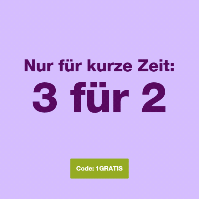 Kaufe 3 Artikel und wir schenken die den günstigsten!