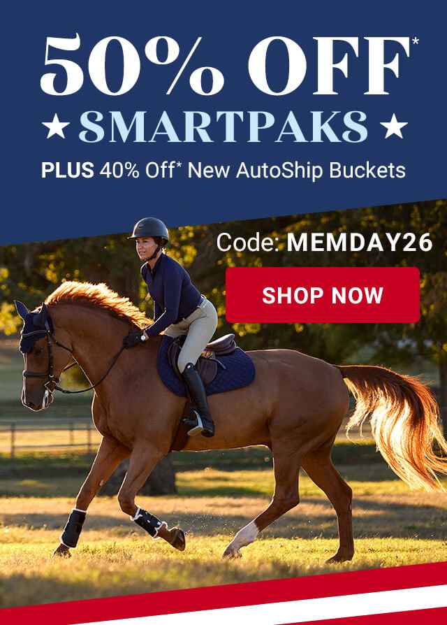 50% off Smartpaks. Plus 40% off* new autoship buckets. Shop Now. Code MEMDAY26 