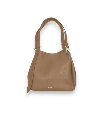 Bolso de piel Nuvola M Tote marrón