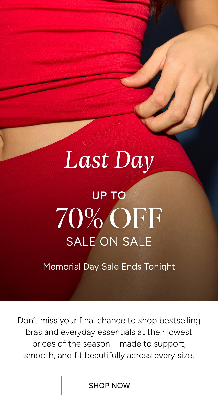 Memorial Day Sale Ends Tonight