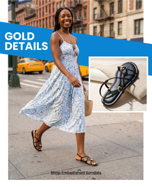 Gold Details Shop Embellished Sandals