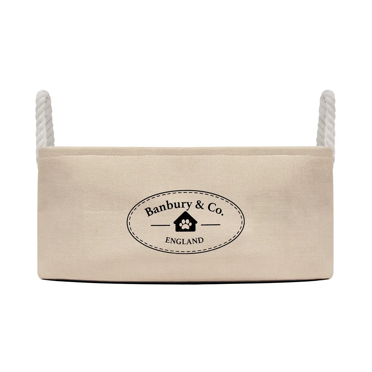 Image of Almond Canvas Storage Basket