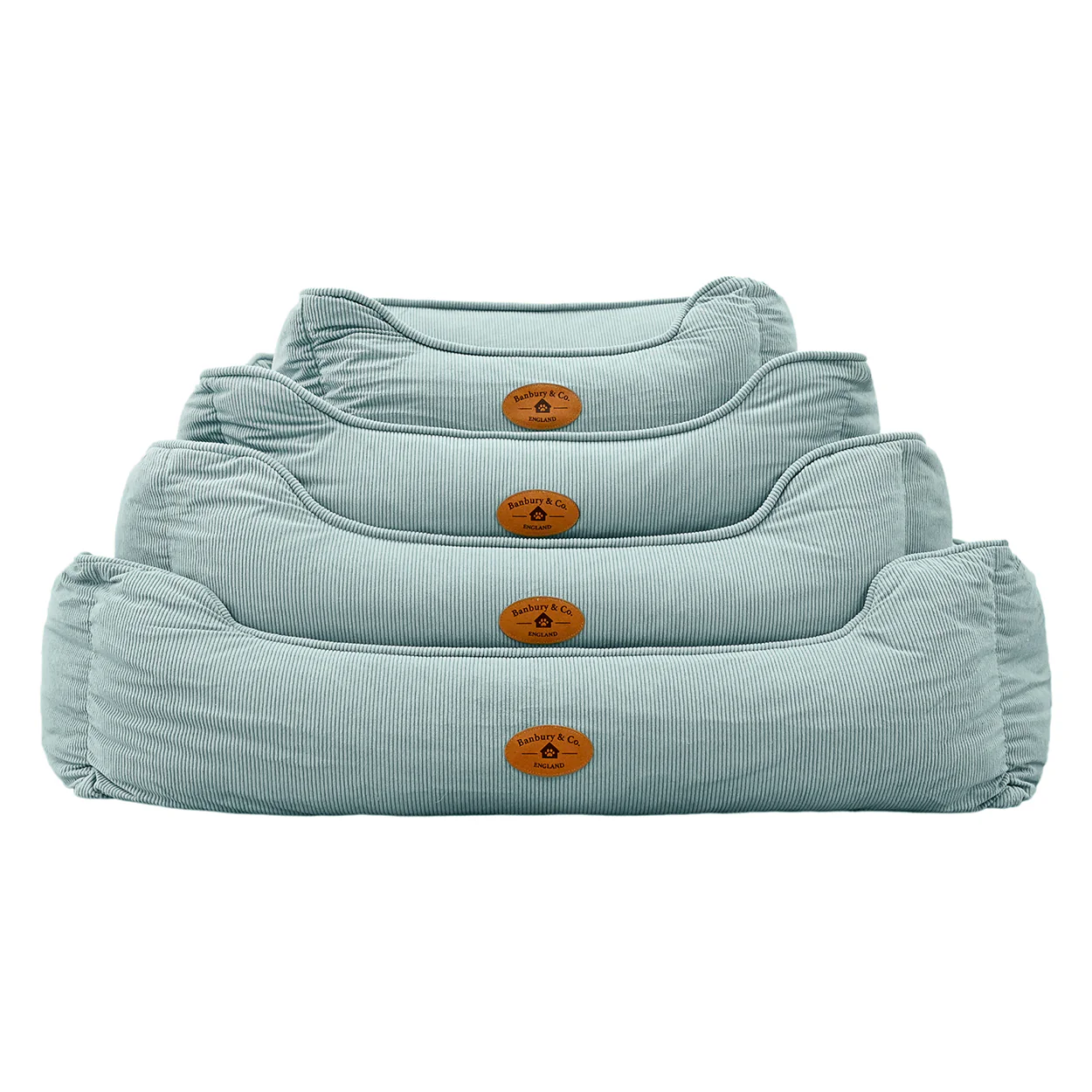 Image of Seafoam Corduroy Dog Bed