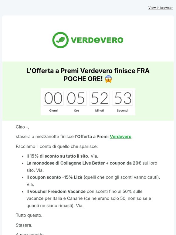 Oggi è l'ultimo giorno